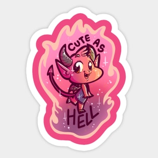 Cute as Hell! Sticker